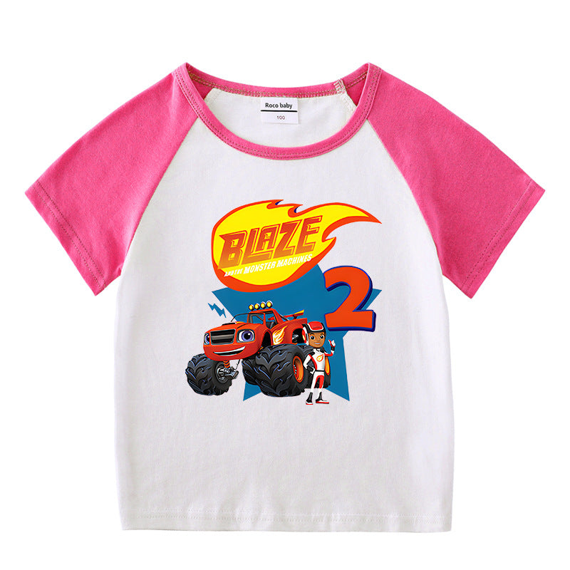 Summer short sleeved T-shirt for boys and girls