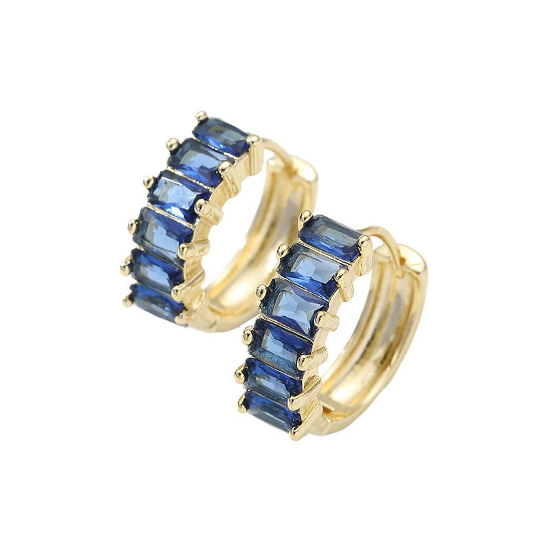 Fashion Gold Micro Set Zircon Earrings