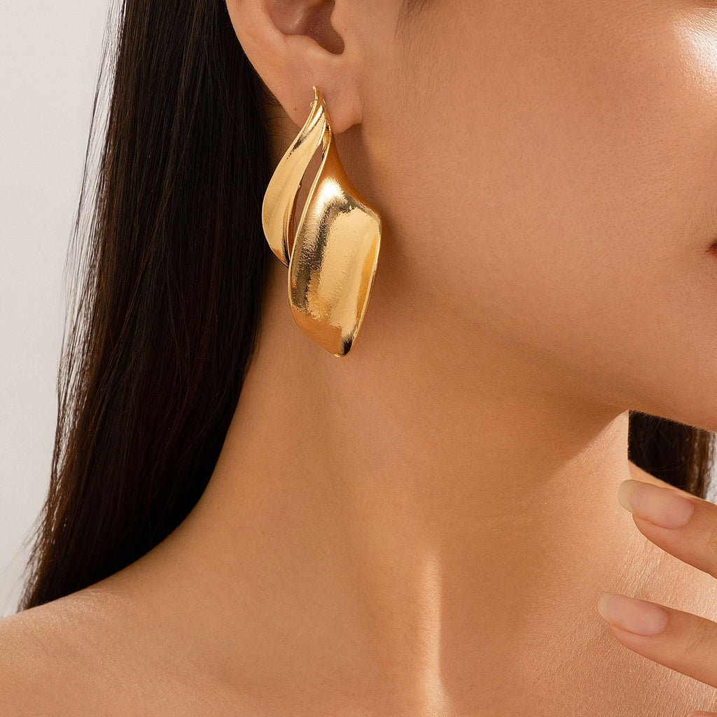 Ins Luxury Summer Earrings Personalized Geometric Water Drop Earrings for Women