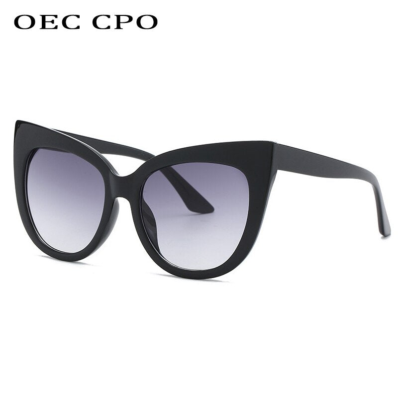 New Brand  Star Style Luxury Sunglasses Women Oversized Cat Eye Sunglasses Female Vintage Round Big Frame Outdoor Sunglass UV400