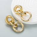 Fashion Personality Alloy Round Chain Earrings Female Trend Simple Earrings