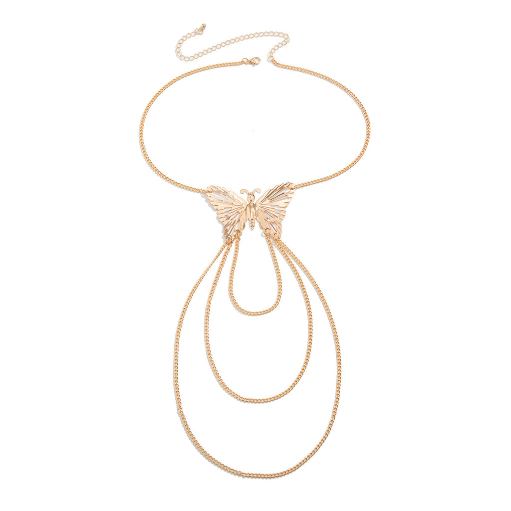 Metal Wind Su Chain, Punk Arm Ring, Exaggerated Women's Open Butterfly Arm Bracelet