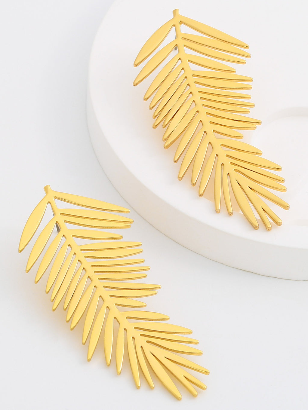 Japanese Instagram Wind Leaf Earrings and Earrings for Women