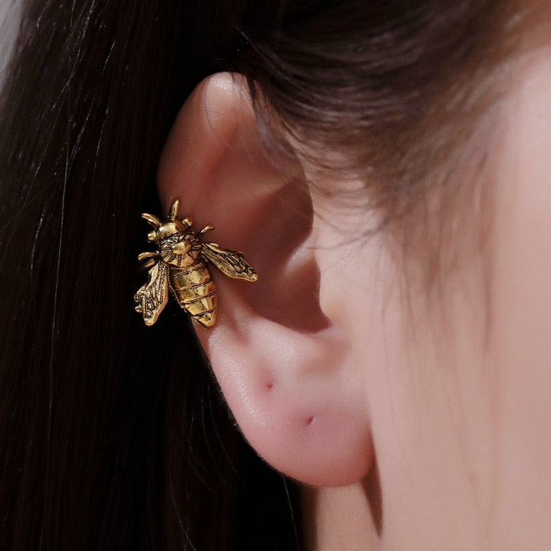 1pcs Earrings Fashion Jewelry Insect Ear Clip Metal Bee Earrings Oorbellen Earrings For Women Statement Earings