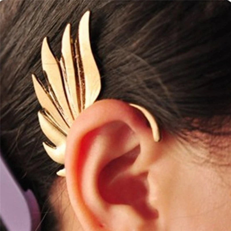 Punk Style Fairy Chain Ear Cuff Wings Earrings Clip For Man Woman Jewelry Valentine's Day/Birthday/Christmas Gifts 1 pcs