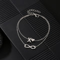 Vintage Silver Gold Anklet Female Letter Heart A-Z Bohemian cheville Boho Charm Jewelry Infinity Ankles Bracelets