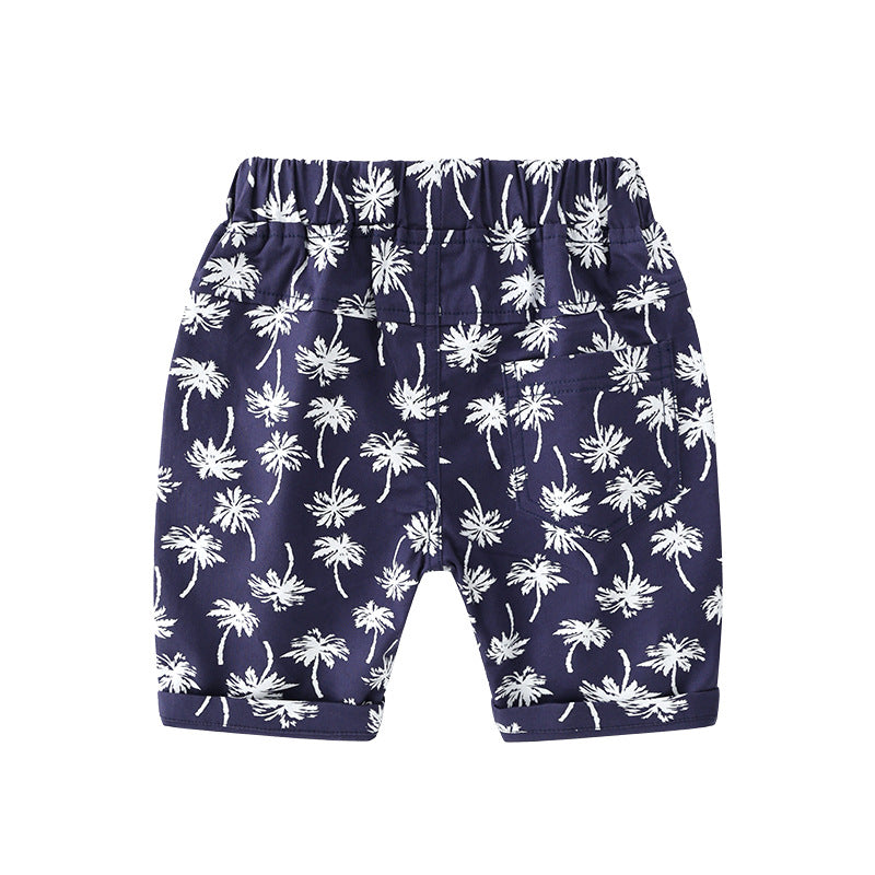 Casual Printed Mid-Length Pants for Boys Kids Trousers