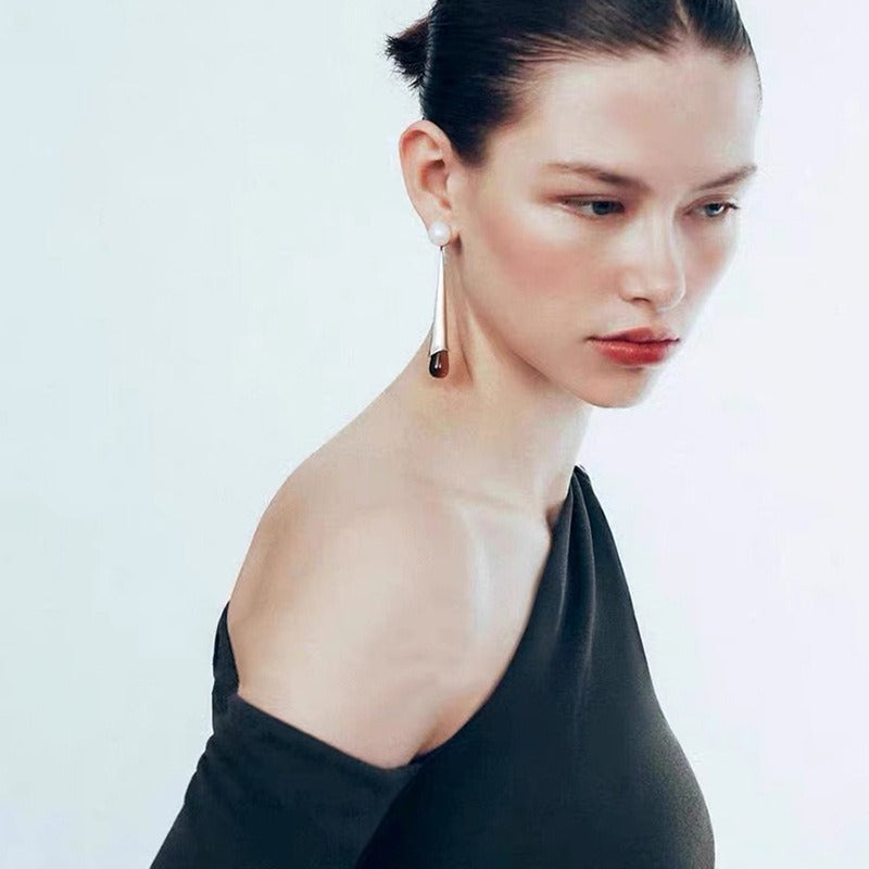 Fashion heavy industry earrings personalized long earrings for women