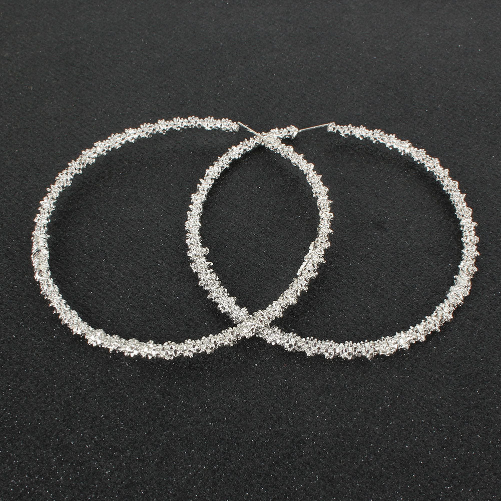 Fashion Alloy Hollow Large Hoop Earrings Women's Earrings