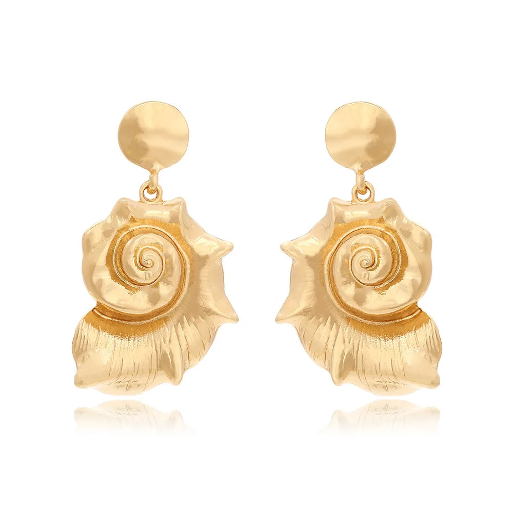 Alloy conch pendant earrings conch pendant earrings for women