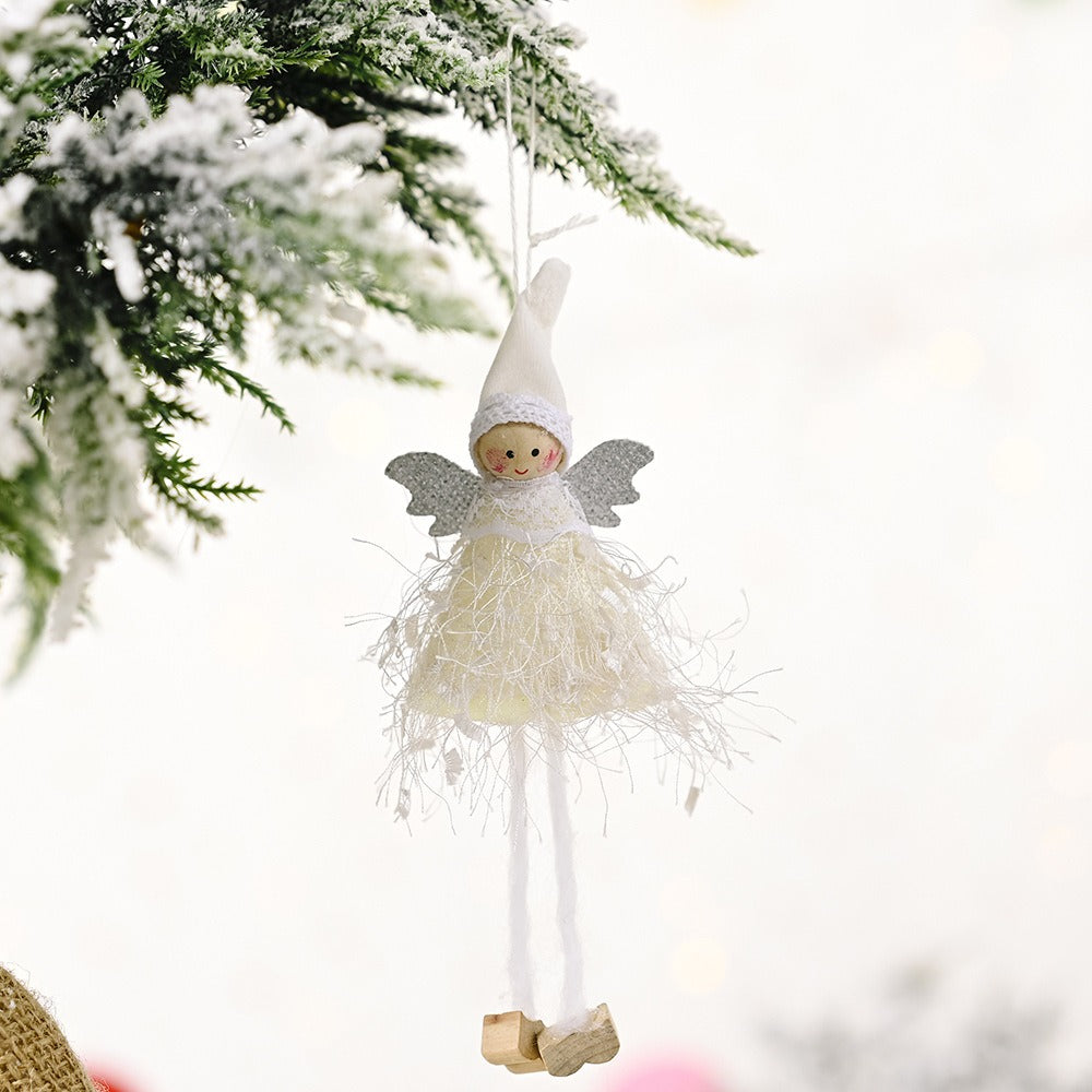 Christmas Decorative Products: Fluffy Girl Leg Hanging Pieces Creative New Little Angel Hanging Decoration Doll Hanging Pieces