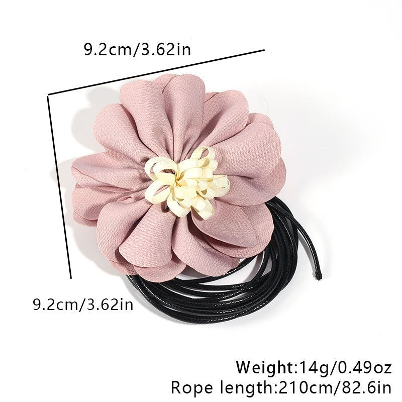 Fashion Solid Color Flower Long Strap Neckchain