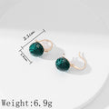 Fashionable round crystal earrings for women's spherical earrings