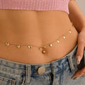 Tassel Butterfly Pendant Double layer Waist Chain for Women's Sexy Street Photography Single circle Metal Body Chain