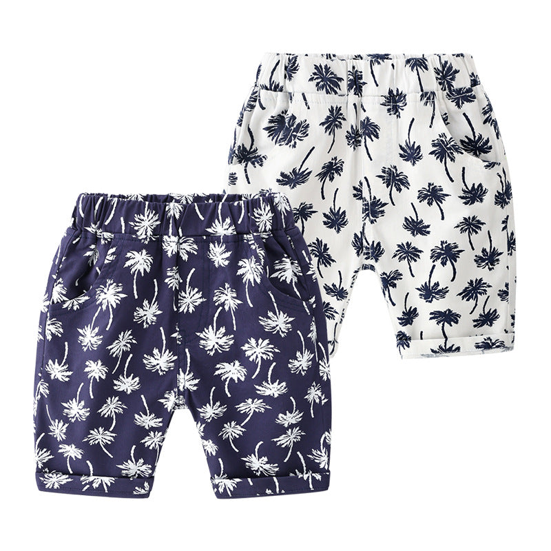 Casual Printed Mid-Length Pants for Boys Kids Trousers