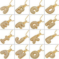Fashion 26 Letters Necklace Custom Name Pendant Charm For Men And Women A-Z Alphabet Cubic Zircon Hip Hop Jewelry Gift