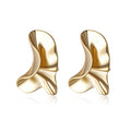 Vintage Leaf Earrings Bohemian Ethnic Gold Lightweight Unburdened Stud Earrings