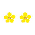 Exaggerated Earrings Fashion Temperament Paint Flower Earrings Alloy Earrings Personality Earrings Ins