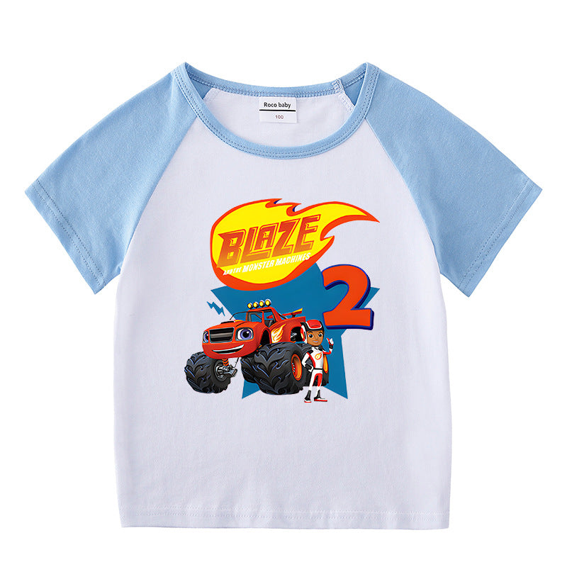 Summer short sleeved T-shirt for boys and girls