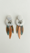 Mixed-Metal Sculptural Drop Earrings