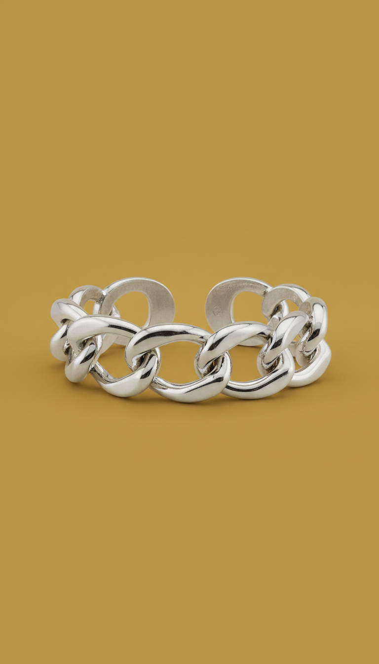 Chunky Silver Link Bracelet
