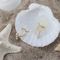 925 sterling silver earrings, natural Baroque pearl ins style, Korean fashion, minimalist earrings