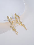 Fashion Earrings Tassels Women Korean Version Of Long Earrings With Pearls And Diamonds