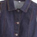 Fashion single breasted lapel denim vest women