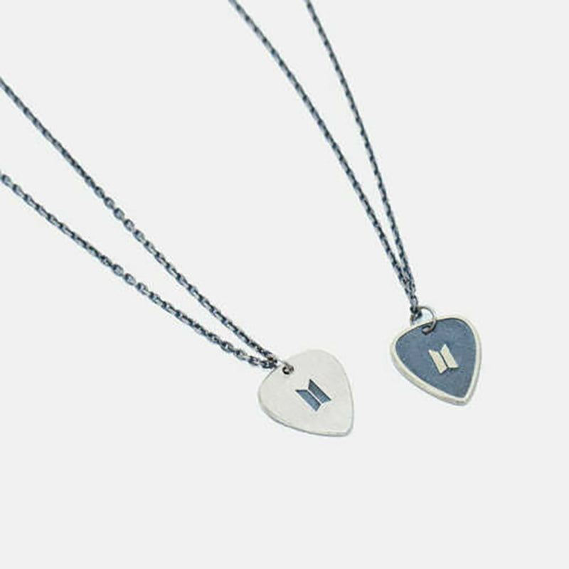 BTS Min Yoongi Necklace Peach Heart Pendant Couples Holiday Gift SUGA Pull-out Necklace