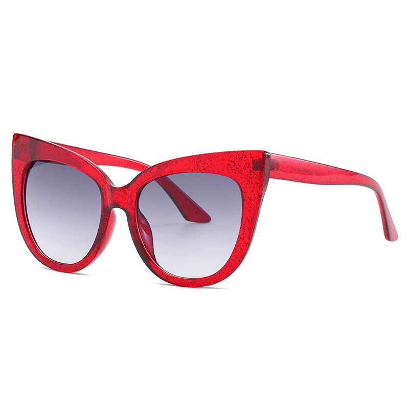 New Brand  Star Style Luxury Sunglasses Women Oversized Cat Eye Sunglasses Female Vintage Round Big Frame Outdoor Sunglass UV400