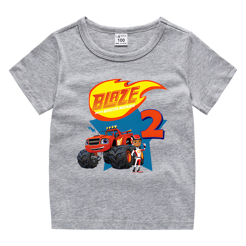 Summer short sleeved T-shirt for boys and girls