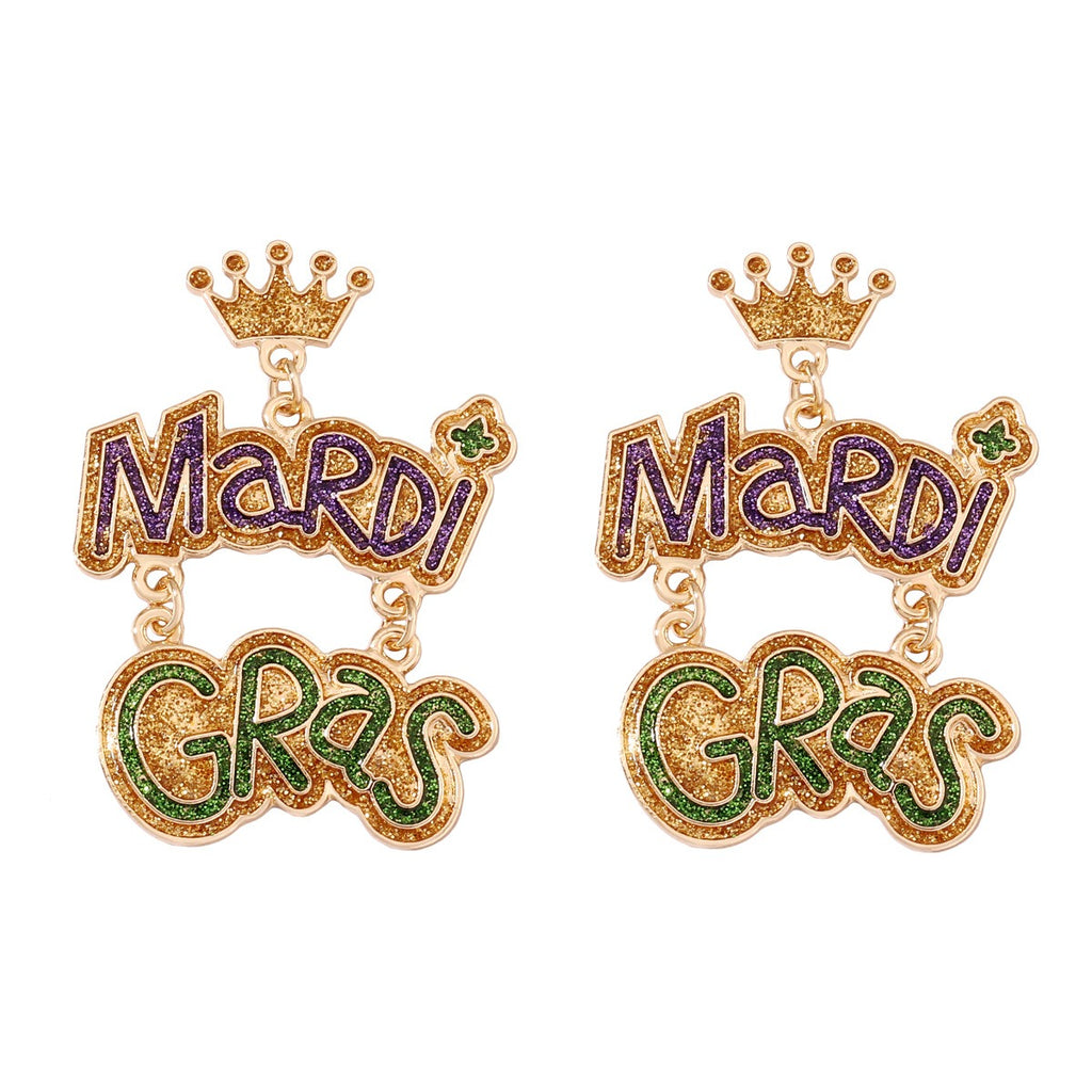 Colorful letter niche design with versatile and luxurious earrings and earrings accessories
