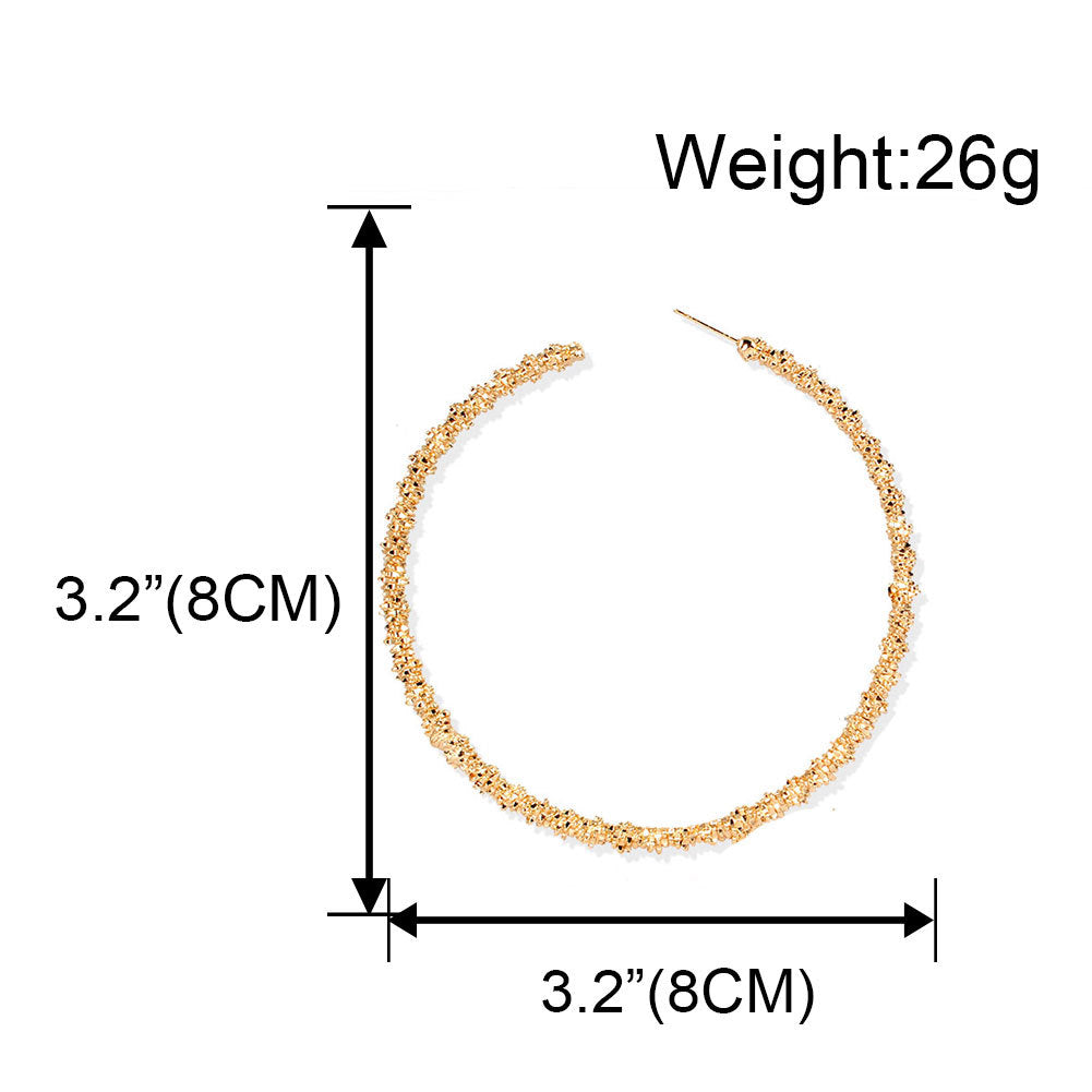 Fashion Alloy Hollow Large Hoop Earrings Women's Earrings