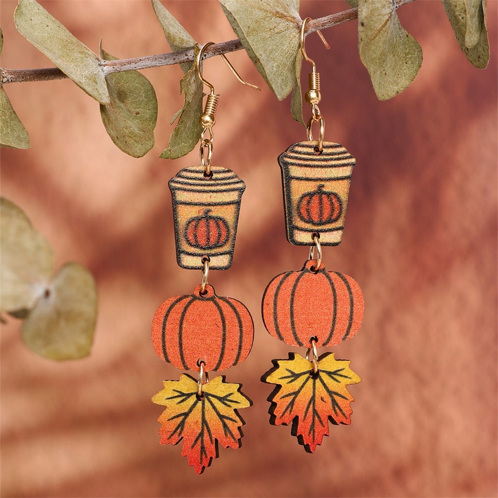 New Halloween Earrings for Women Funny Little Devil Bat Spider Pumpkin Earrings