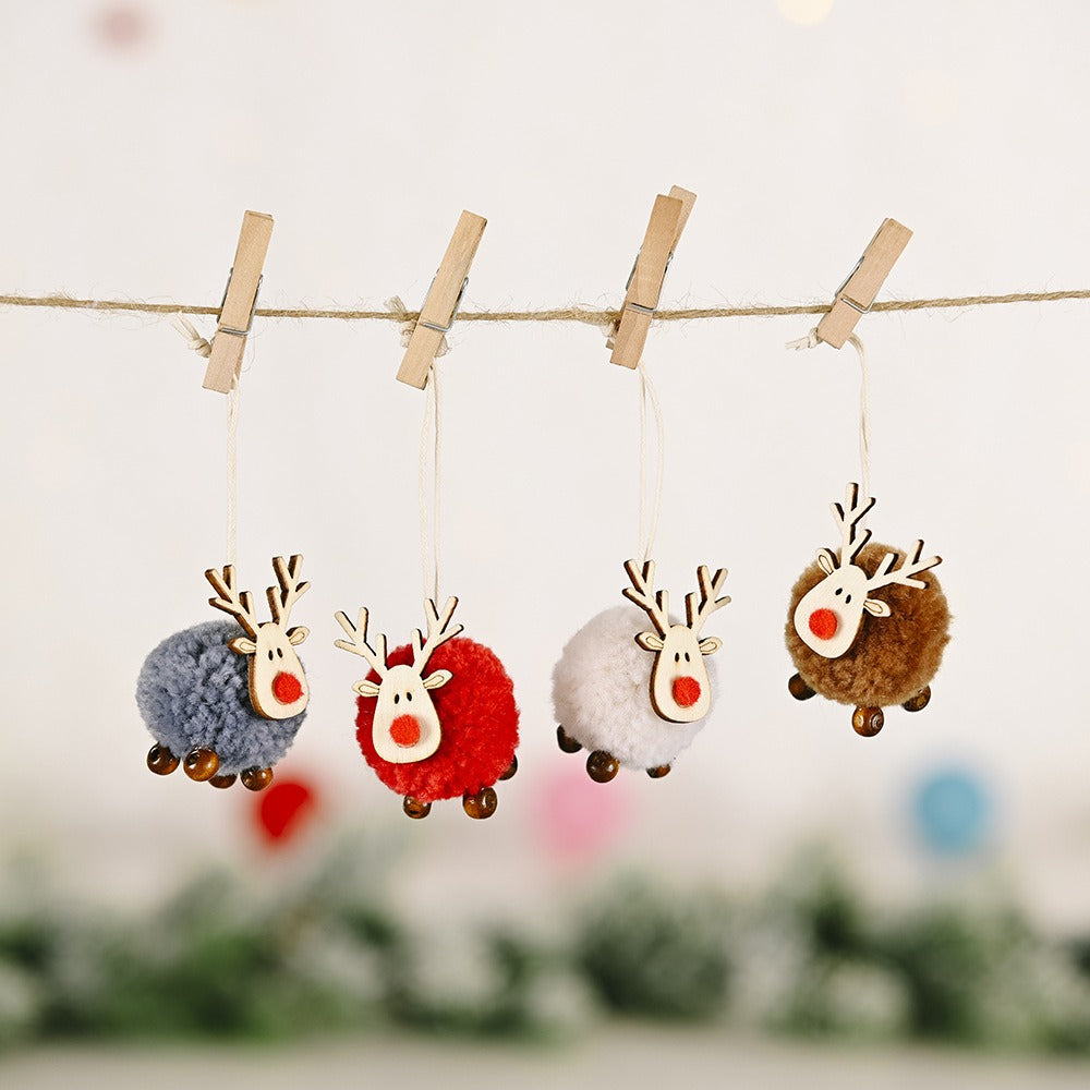 Christmas Decoration Felt Deer Pendant Creative New Elk Pendant Christmas Tree Pendant Gift