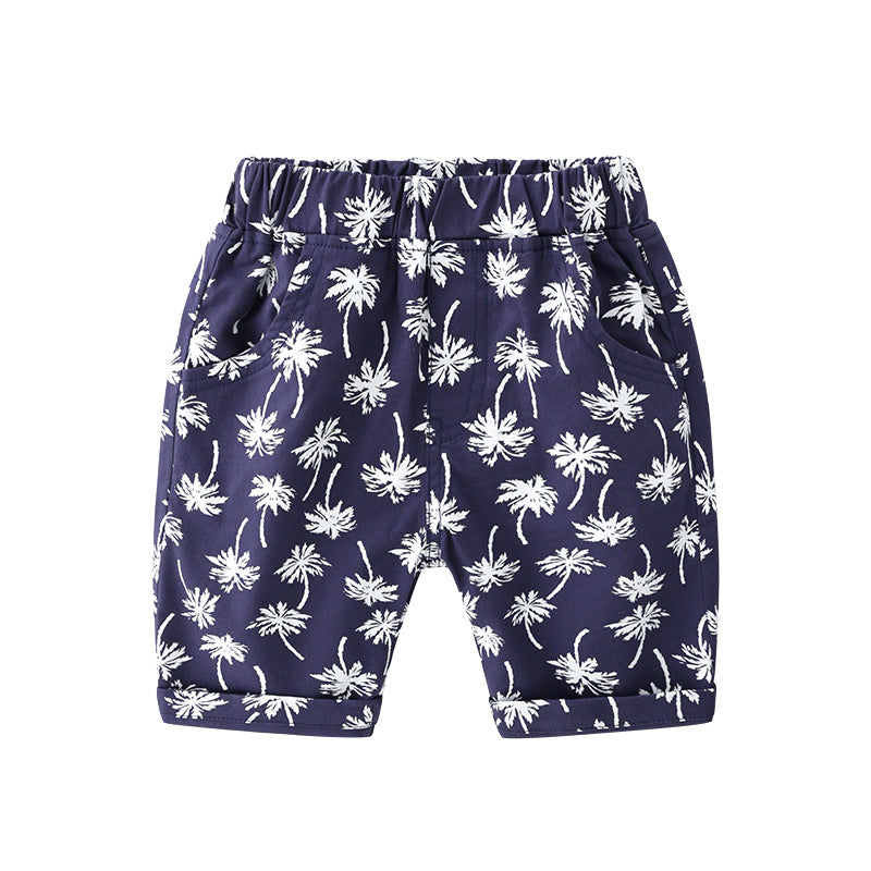 Casual Printed Mid-Length Pants for Boys Kids Trousers