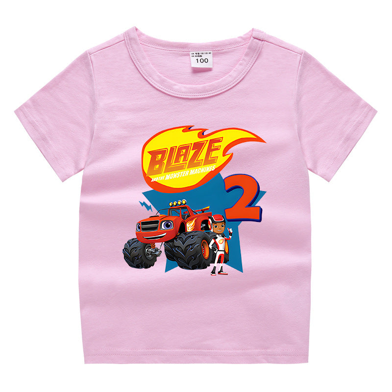 Summer short sleeved T-shirt for boys and girls