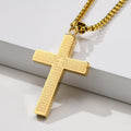 Scripture Cross Pendant Titanium Steel Necklace