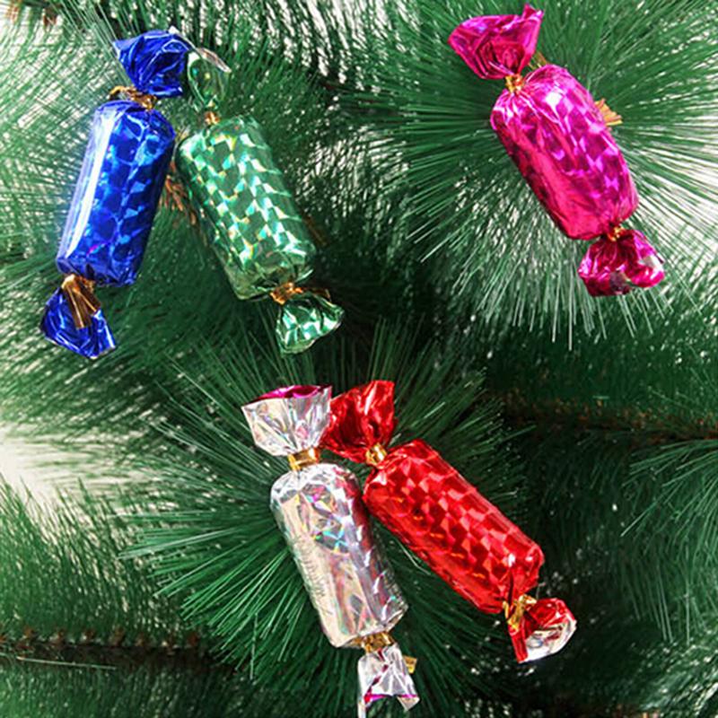 12Pcs/bag Hot Sale Christmas Candy Ornament For Christmas Tree Celebration Party Wedding Birthday Xmas Decoration Mixed Color