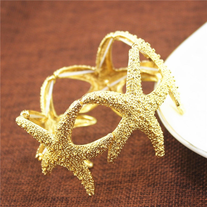Fashion jewelry Fashionable woman gold is simple and easy the starfish bracelet