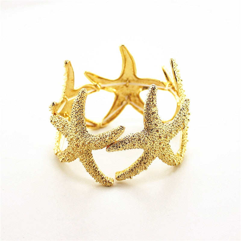 Fashion jewelry Fashionable woman gold is simple and easy the starfish bracelet