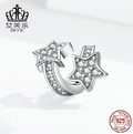New Original Design Star Beaded Handmade DIY Accessories Platinum Plated Loose Beads Set with Zircon Silver Beads