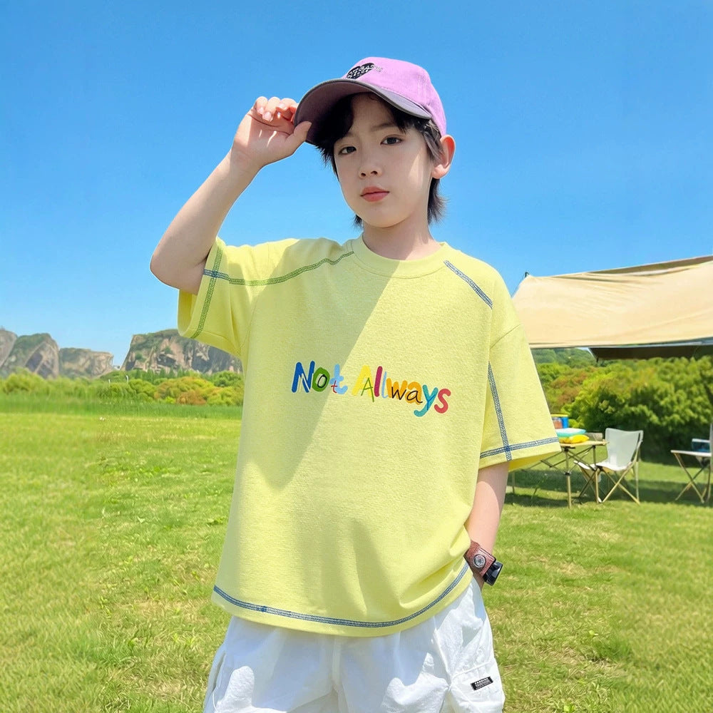 Boy Short Sleeve T-Shirt Lightweight Stylish Top