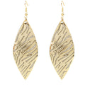 Bohemian Style Geometric Leaves Frosted Earrings Vintage Earrings Female Earrings