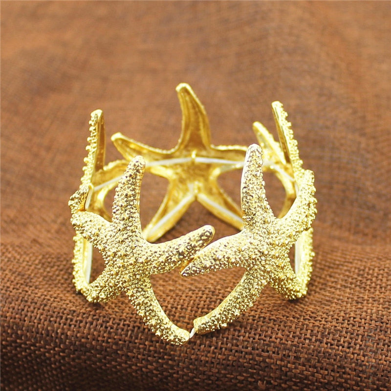 Fashion jewelry Fashionable woman gold is simple and easy the starfish bracelet