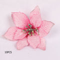 10PCS Artificial Flowers Christmas Tree Ornaments Christmas Decorations for Home Xmas Tree New Year Decor Navidad 2019 natale