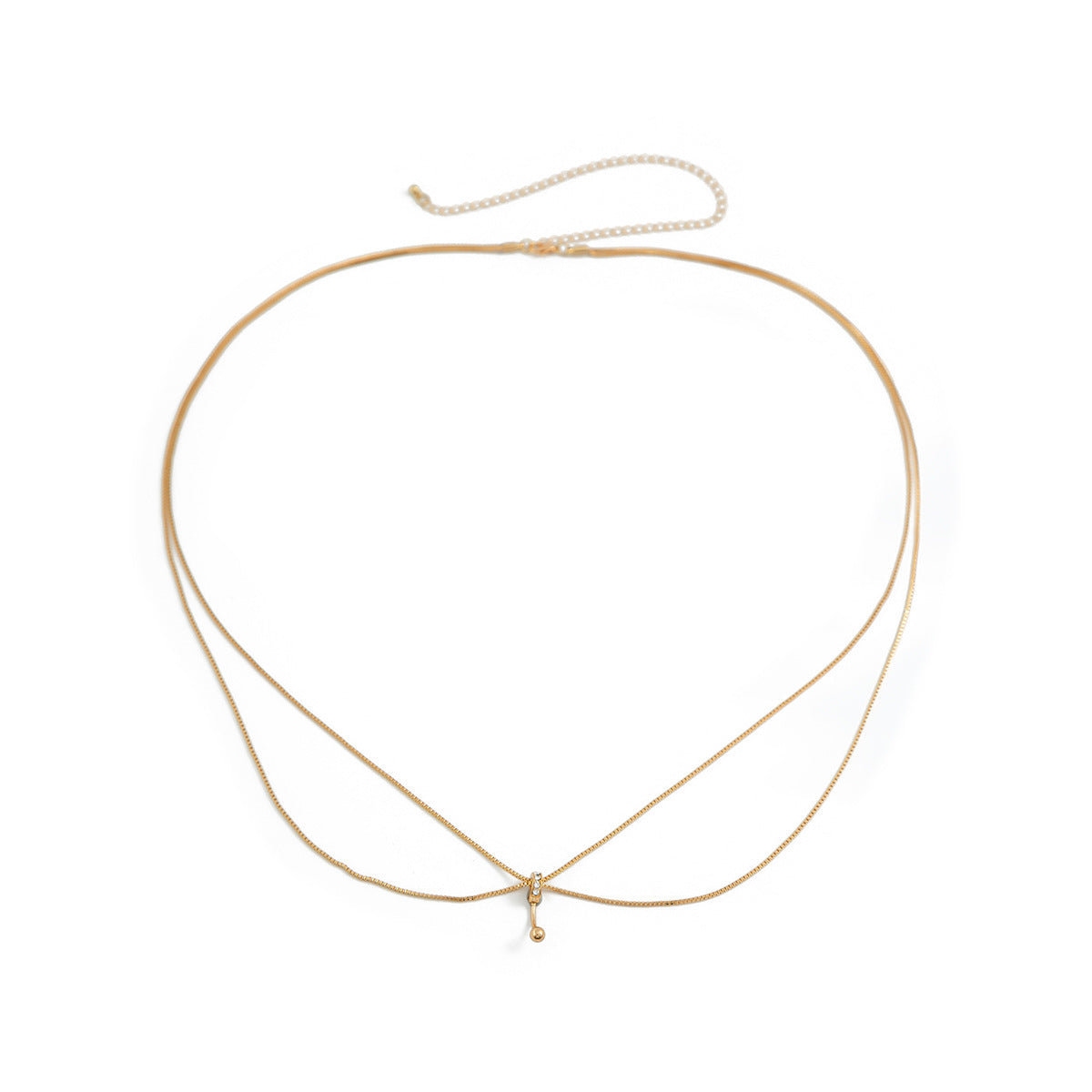 Thin chain belly button waist decoration body chain double-layer metal wind versatile waist chain