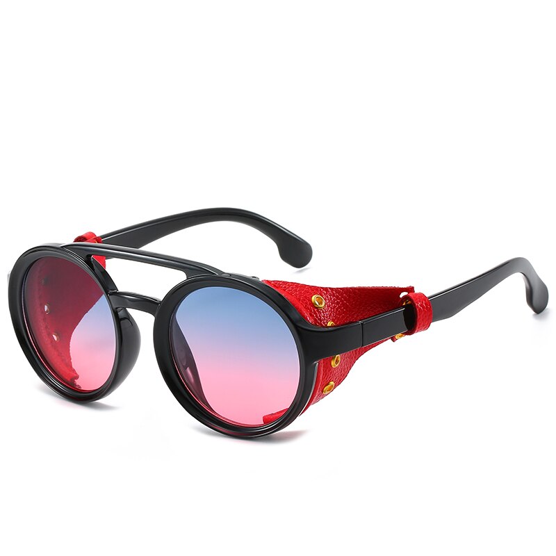 New Steampunk Sunglasses Brand Design Round Sunglass Men Women Vintage Punk Sun glasses UV400 Shades Eyewear
