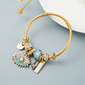 Personality DIY Devil's Eye Crystal Pendant Gold Plated Bracelet Fashion Net Red Temperament Bracelet Bracelet for Woman