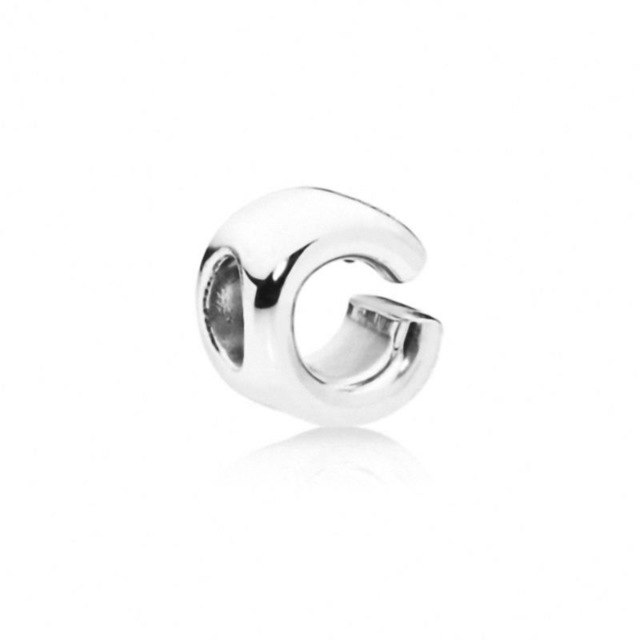 S925 initial alphabet letter A-Z diy loose bead Fits pandora charms silver original bracelet for women jewelry